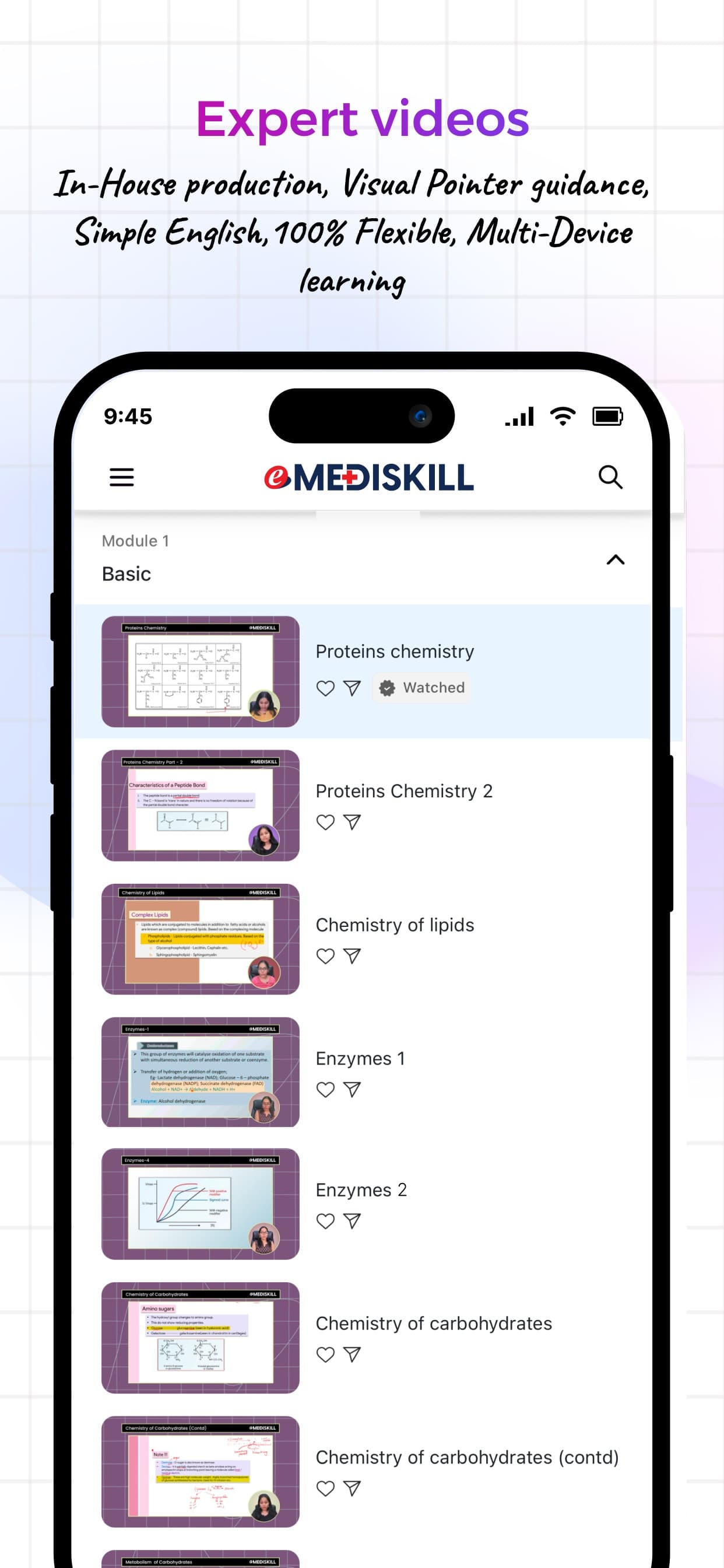 eMediSkill App Store — expert video modules